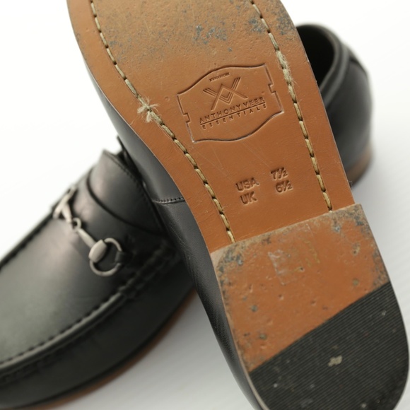 Anthony Veer Filmore Classic Bit  Moc Toe Black Leather Loafers Mens 7.5M Preppy main image 8